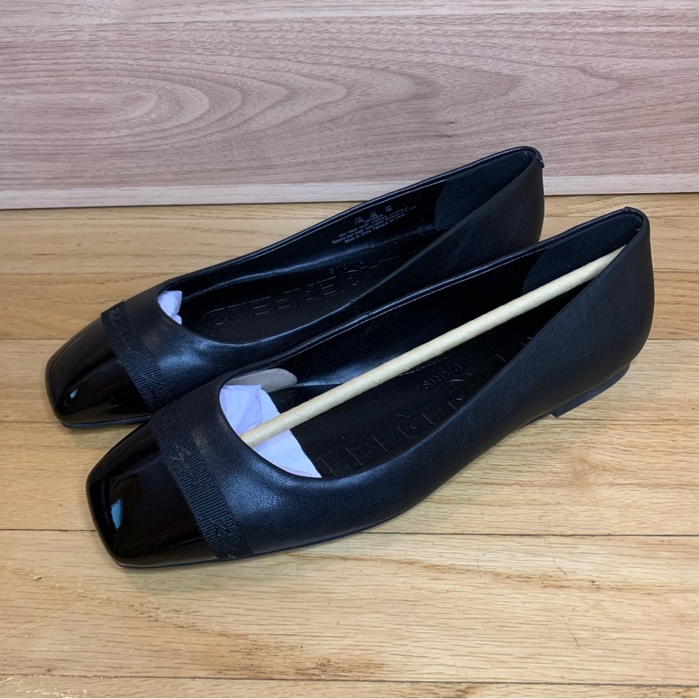Karl Lagerfeld Paris Zofia Cap Toe Ballet Flats In Black - Size 7.5